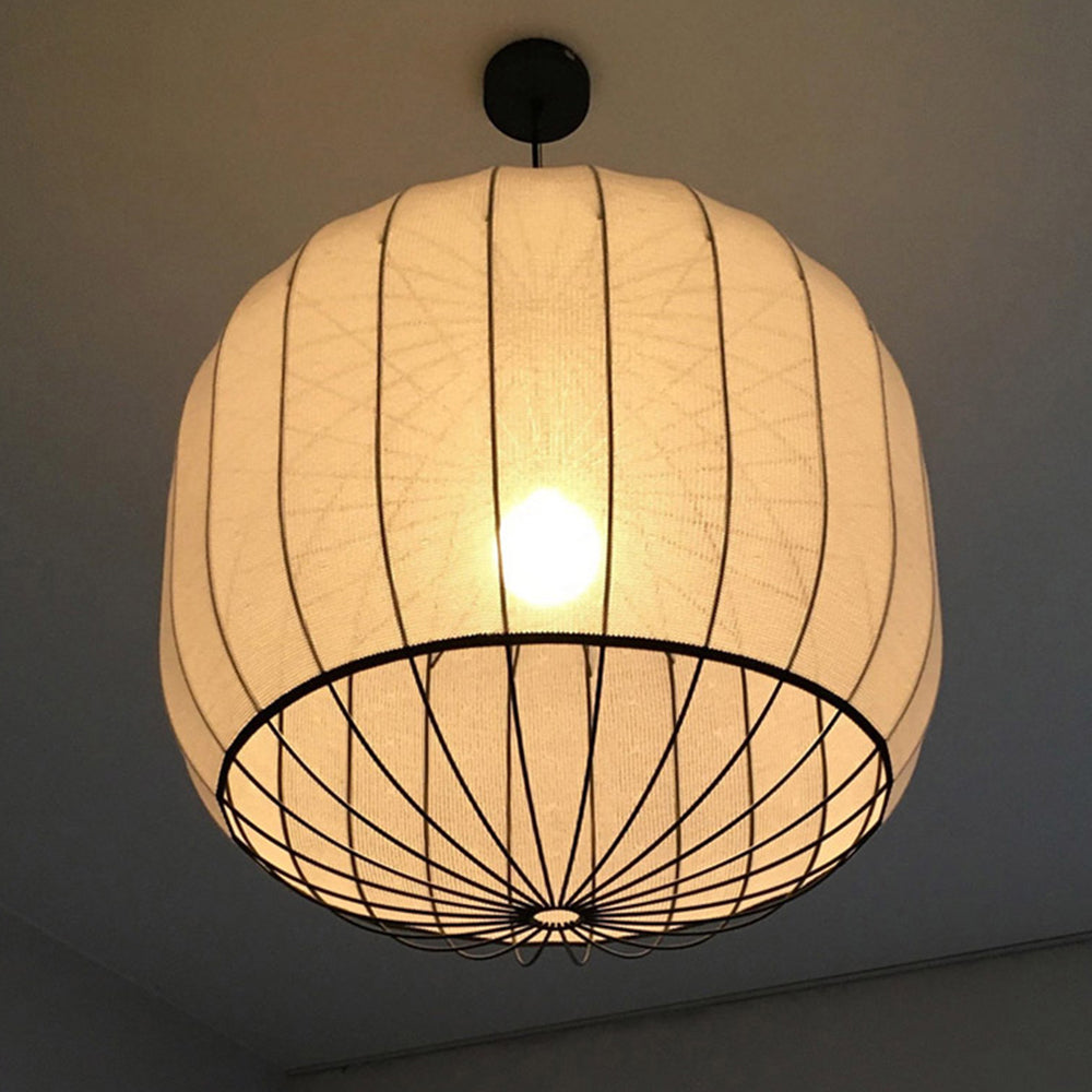 Ritta Moderna Diseño Minimalista Metal/Tela Lámpara Colgante Blanco