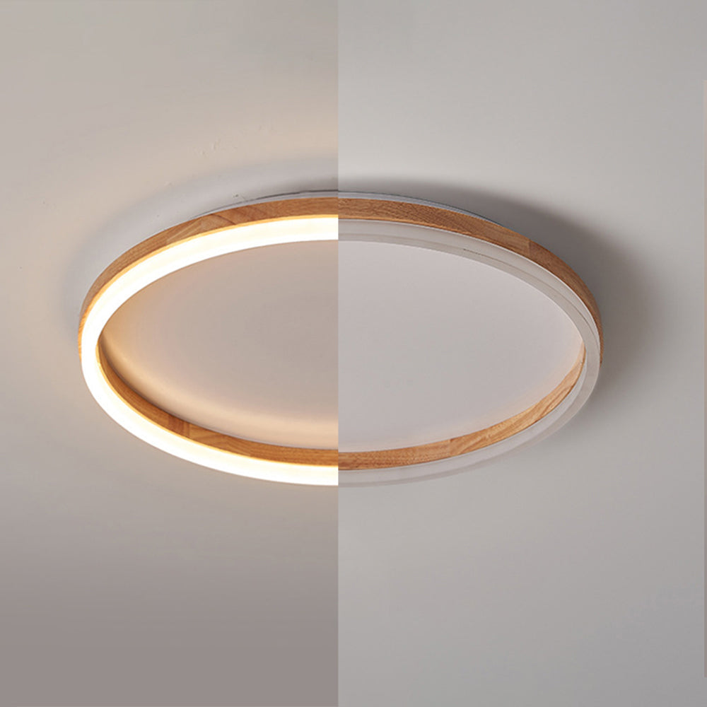 Muto Moderna Minimalista Acrílico Lámpara de Techo Madera
