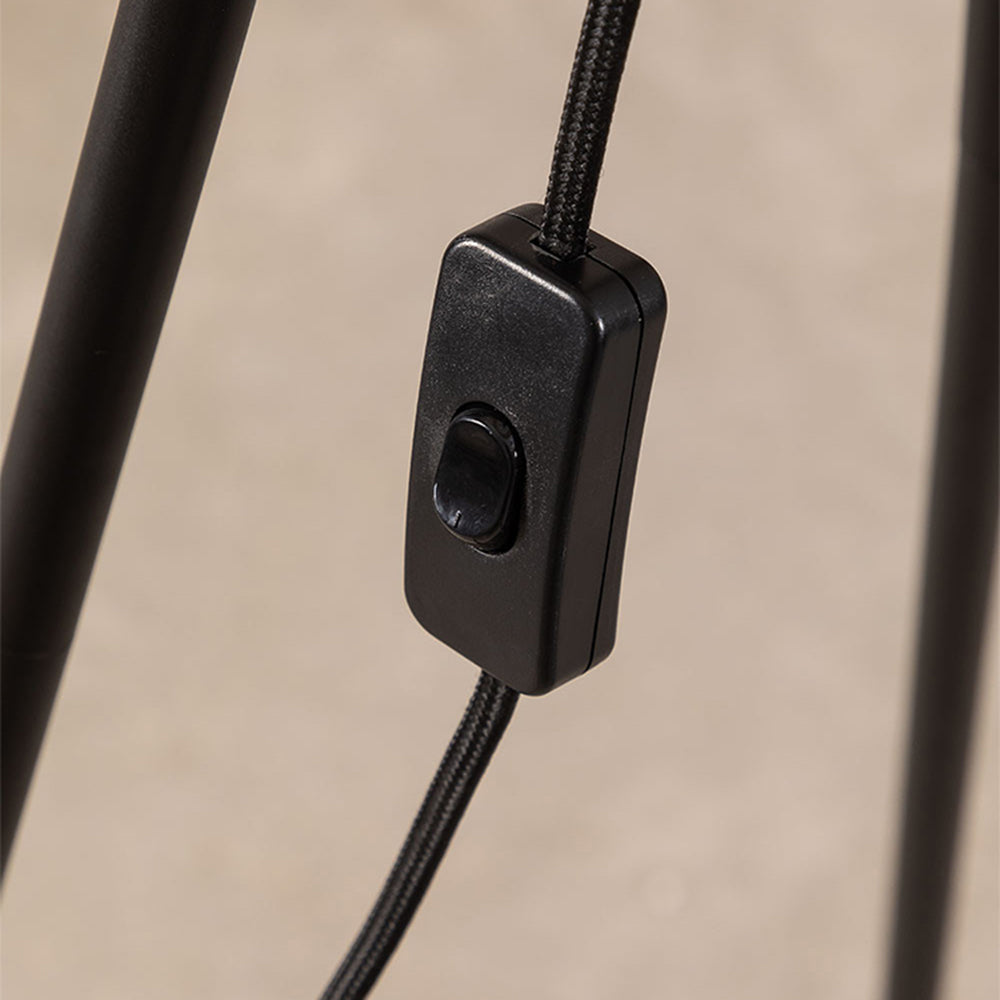 Mira Moderna Diseño Metal/Rota LED Lámpara de Pie Madera