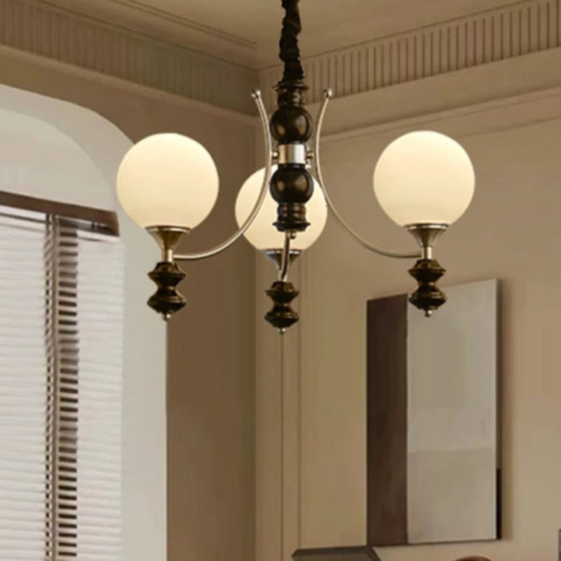 Valentina Vintage LED Lámpara colgante Blanco Vidrio Sala de estar