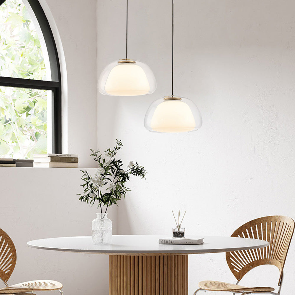 Valentina Moderna LED Lámpara Colgante Vidrio/ Metal Salón