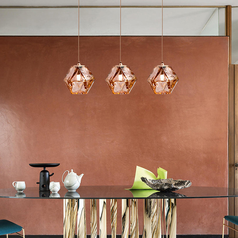 Valentina Poliedro LED Lámpara Colgante Metal/Vidrio Dormitorio/Cocina