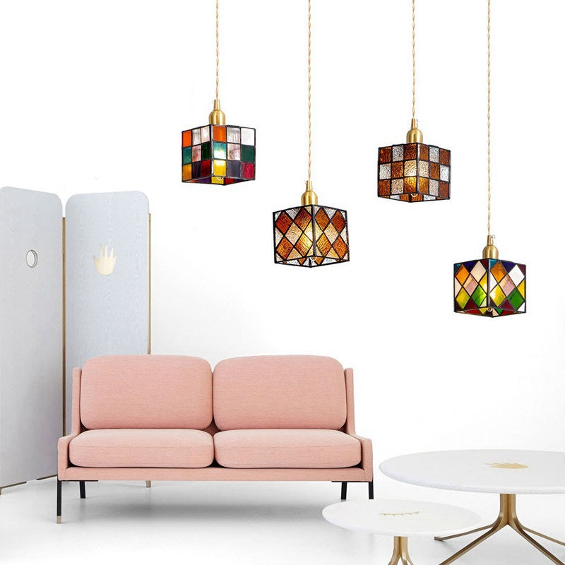 Valentina Retro LED Metal Vidrio Lámpara Colgante Dormitorio Comedor