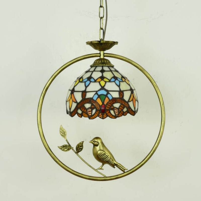 Tiffany Casa Rural Acrílico Lámpara Colgante Metal Vidrio Dormitorio