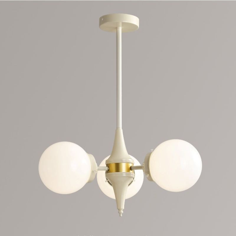 Valentina Francés LED Lámparas de Araña Lechosa Blanco Crema Metal Sala de estar