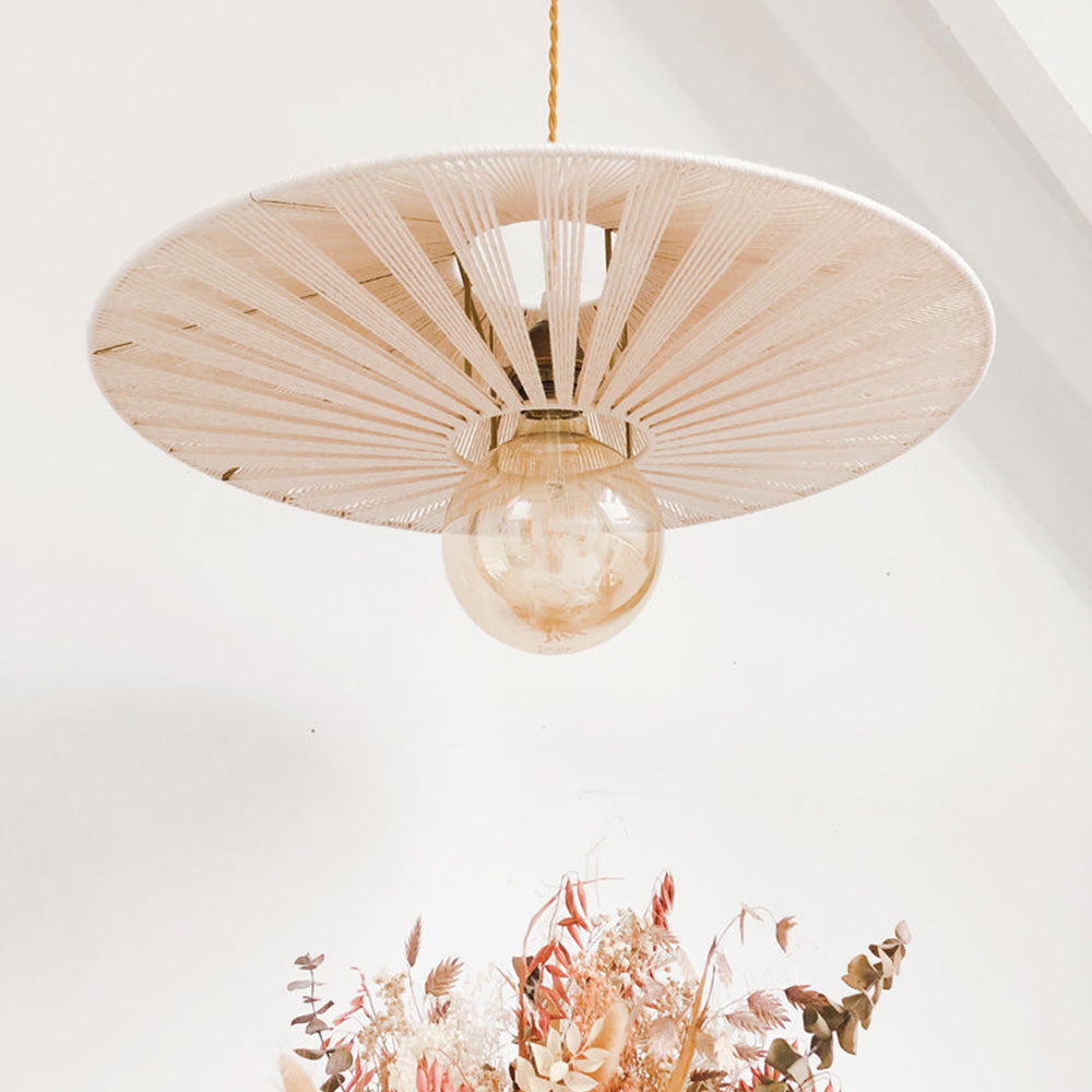 Ritta Cristal LED Lámpara Colgante Madera Comedor