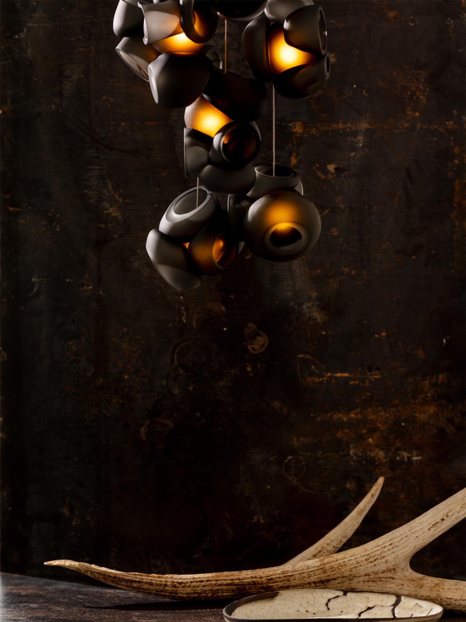 Ushaor Individual Creativity Glass Pendant Light - Lamp Copper