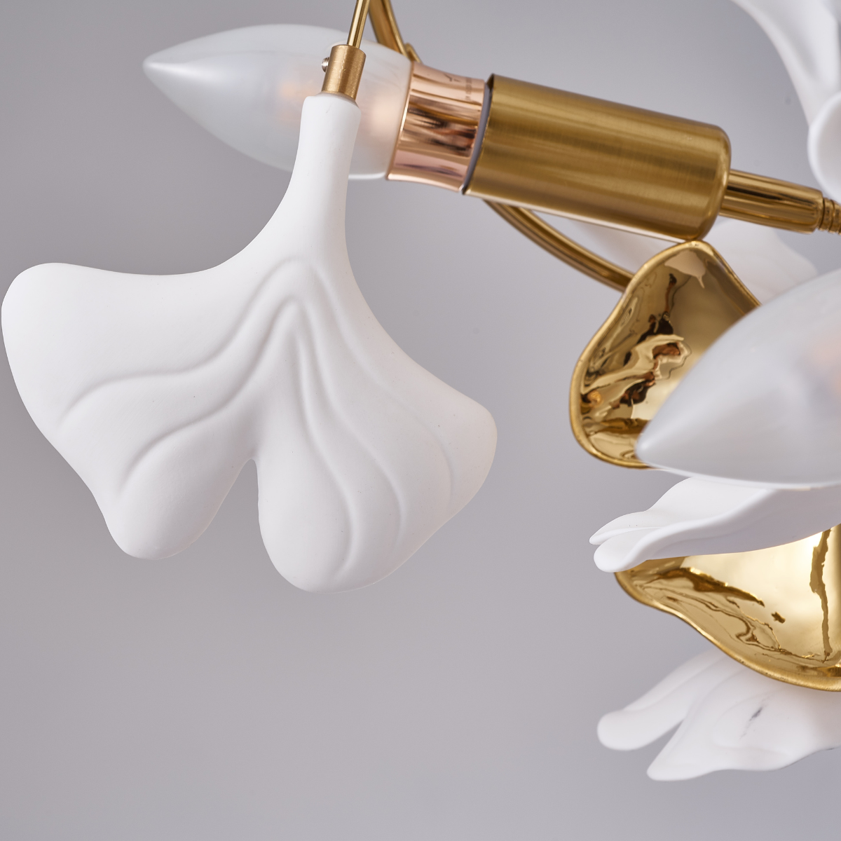 Olivia Diseño Ginkgo Biloba Acrílico/Metal Lámpara Colgante Dorada
