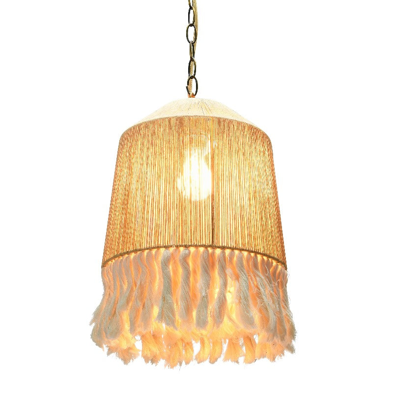 Ritta Creativa Rope Shaded Fringe Metal Lámpara Colgante
