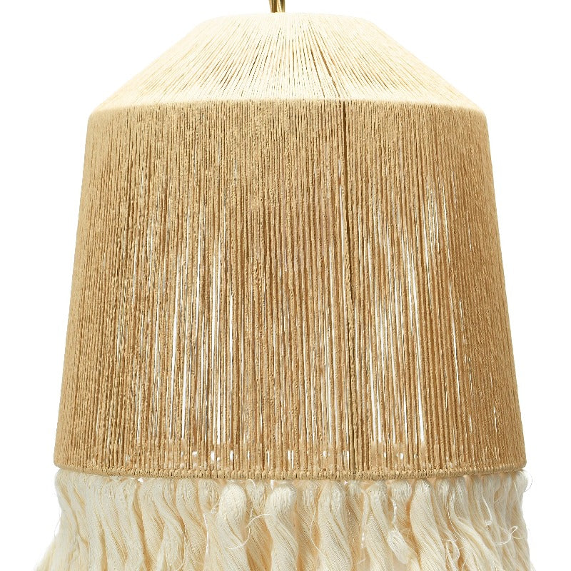 Ritta Creativa Rope Shaded Fringe Metal Lámpara Colgante