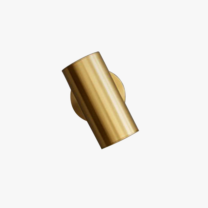 Arisha Moderno Cilíndrico Metal Aplique de Pared Dorado/Negro