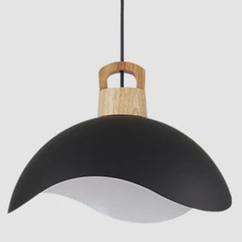 Valentina Decorativa Metal Minimalista Lámpara Colgante Madera