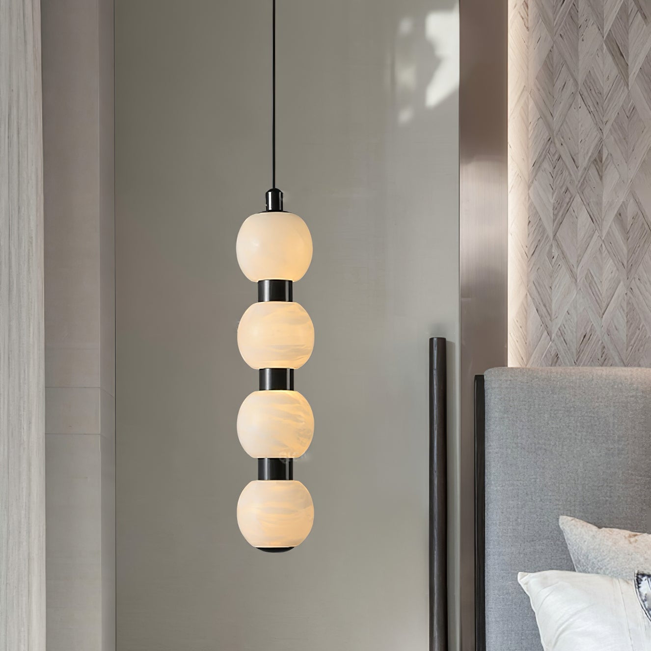 Lyra Modern Alabaster Pendant Light Staircase - Letslighting