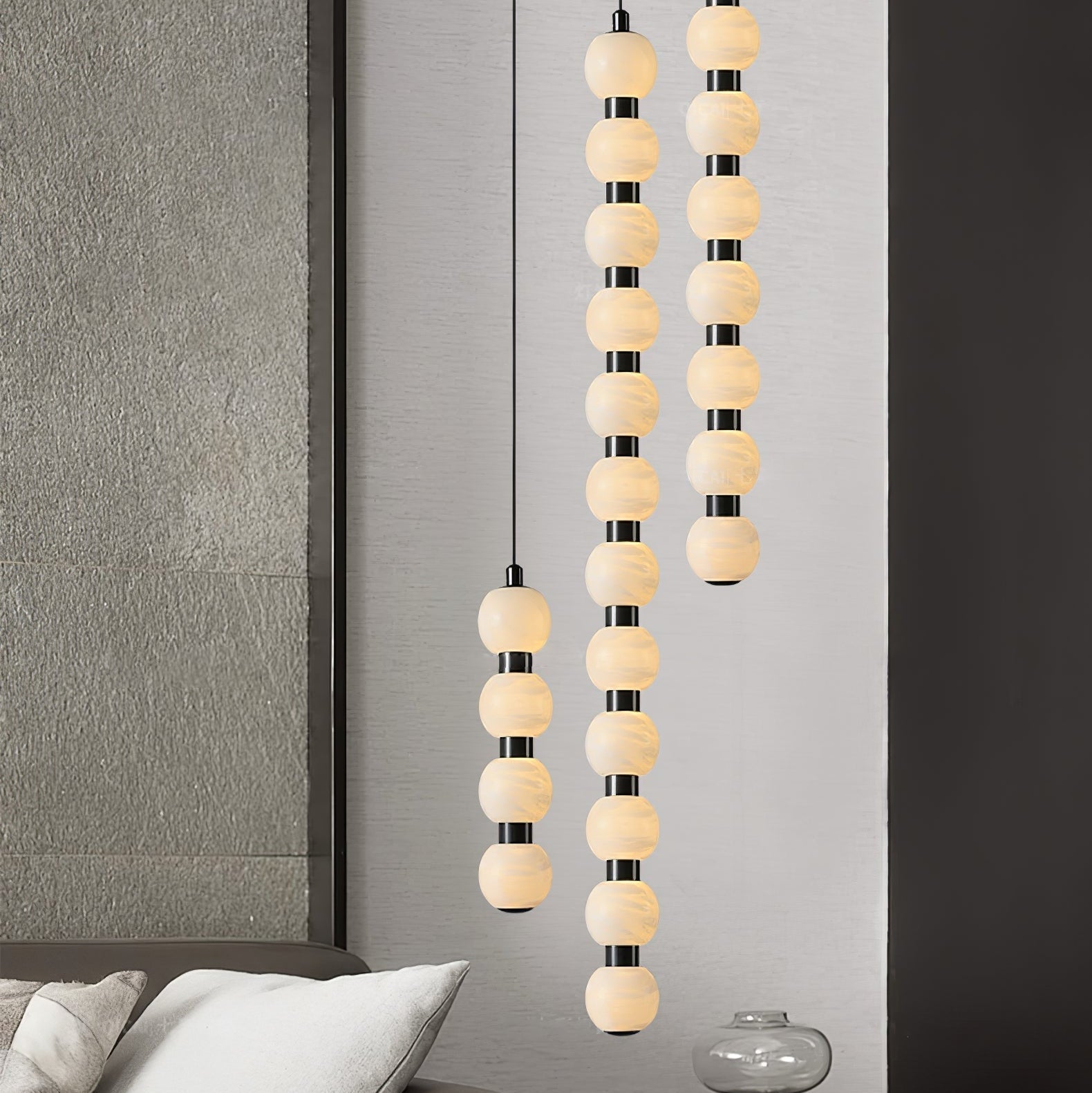 Lyra Modern Alabaster Pendant Light Staircase - Letslighting