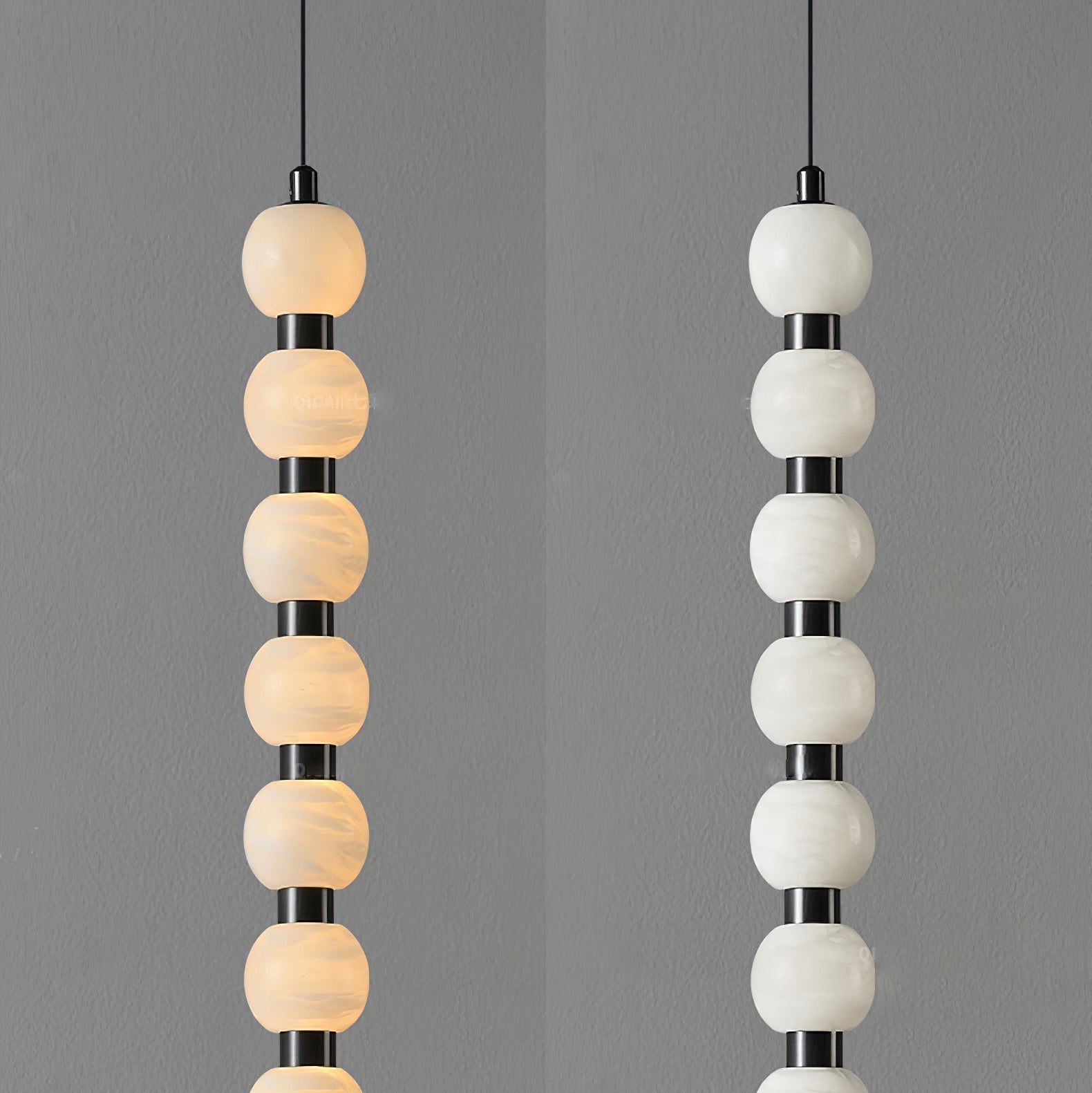 Lyra Modern Alabaster Pendant Light Staircase - Letslighting