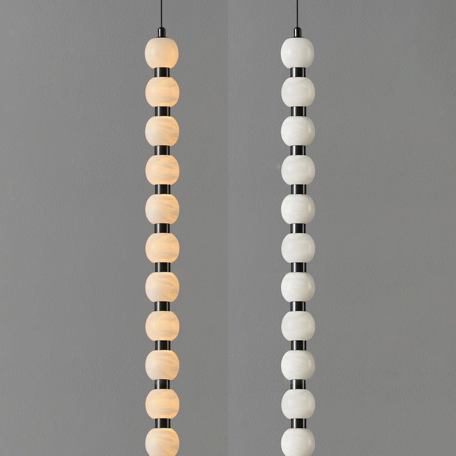 Lyra Modern Alabaster Pendant Light Staircase - Letslighting
