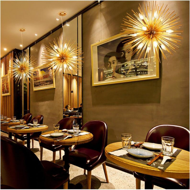 Arisha Moderno LED Lámparas de araña Oro Metal Salón/Comedor/Dormitorio
