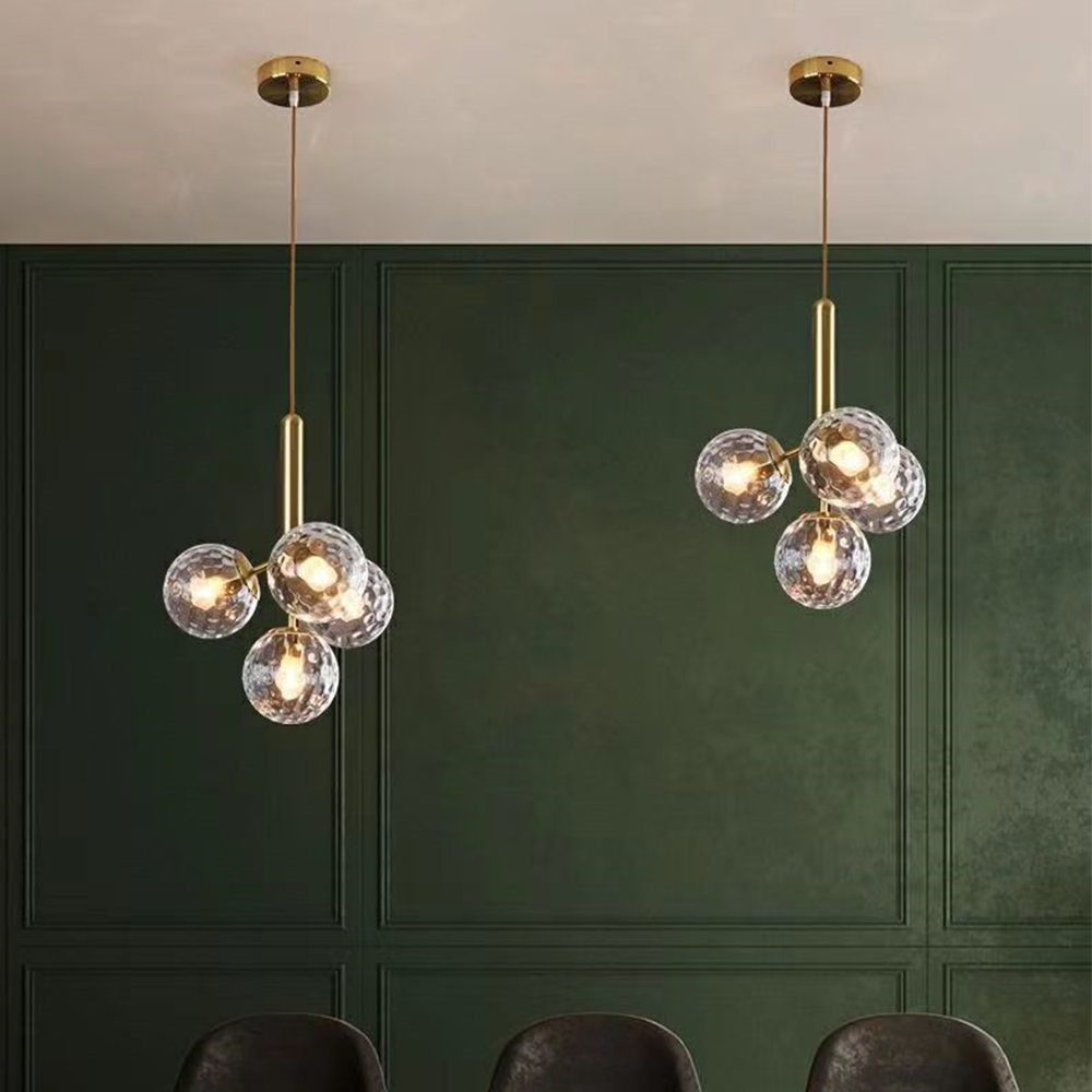 Valentina Moderno Burbuja Lámpara Colgante Metal Vidrio Comedor
