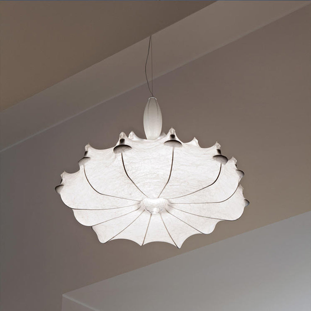 Ritta Moderna Metal/Seda Artificial Lámpara Colgante Blanca