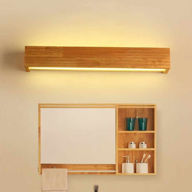 Arisha Moderno Rectángulo Madera/Acrílico Aplique de Pared Madera