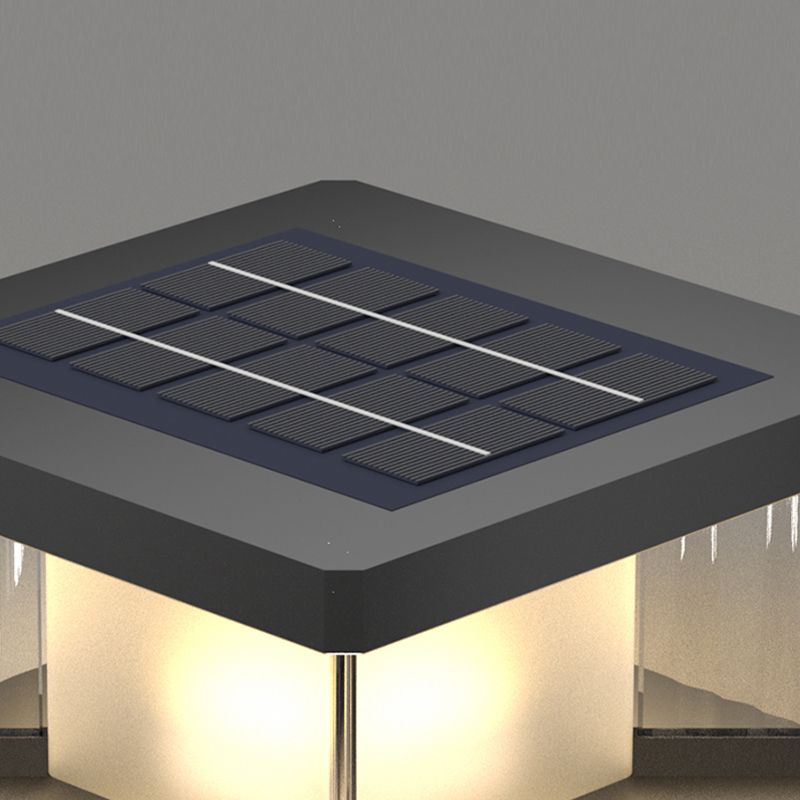 Ray Moderna Lámpara Exterior LED Cubo Metal Acrílico Patio