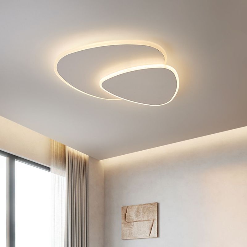Arisha Moderna Geométrica Metal/Acrílico Lámpara de Techo Blanca