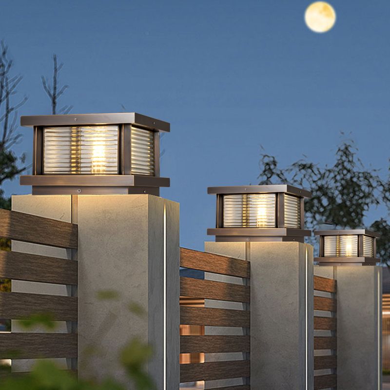 Ray Moderna Lámpara Exterior Solar Cubo Patio