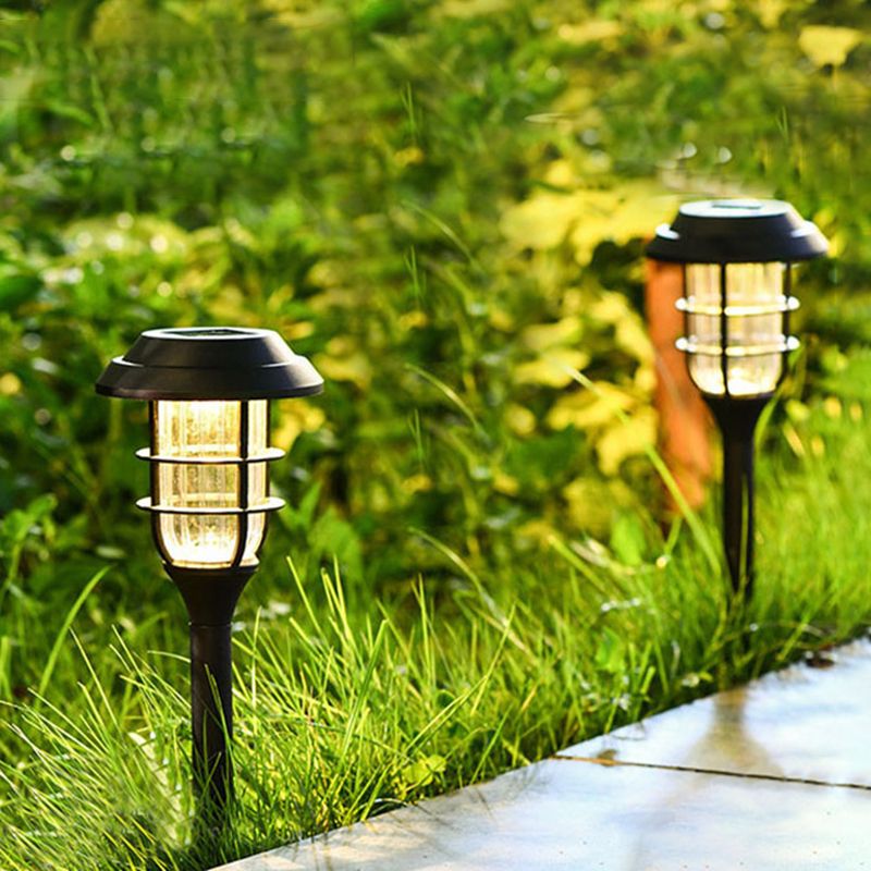 Ray Moderno Lámpara de Pie Exterior Jaula Metal Patio