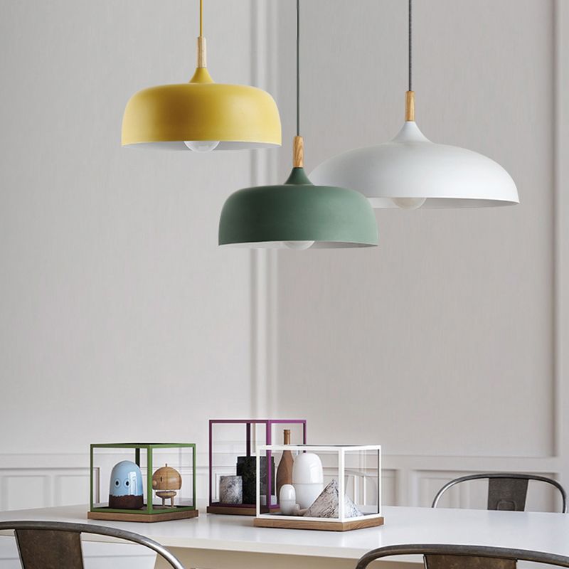 Arisha Lámpara Colgante Moderna Cúpula Metal Macaron Comedor