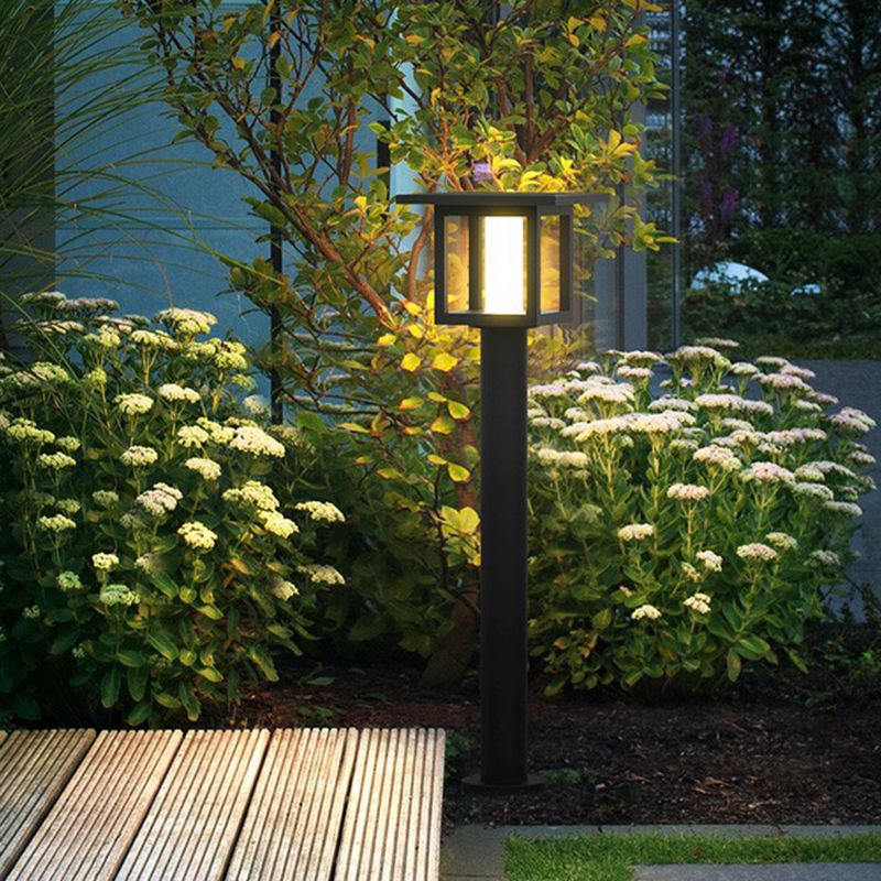 Ray Moderna Lámpara de Pie Exterior Solar Metal Patio