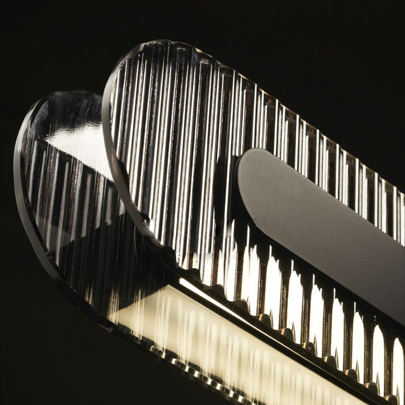Arisha Moderna Minimalista Nórdica Lineal Metal/Acrílico Lámpara Colgante Negra