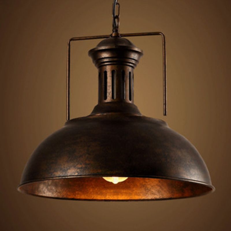 Silva Retro LED Lámpara Colgante Comedor Negro/Óxido Metal