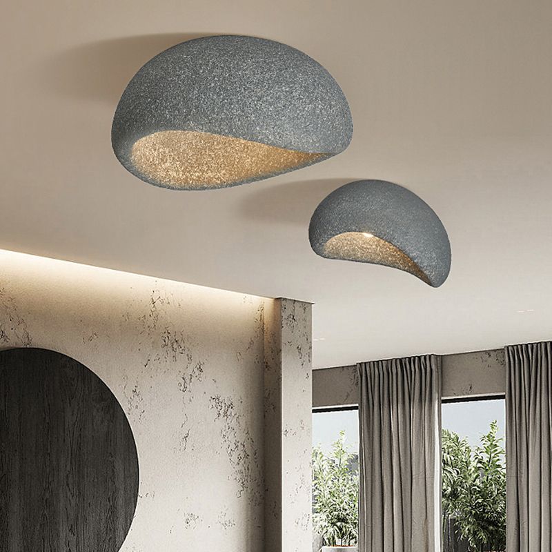 Avi Moderno LED Lámpara de Techo Blanco/Gris Dormitorio/Pasillo Resina