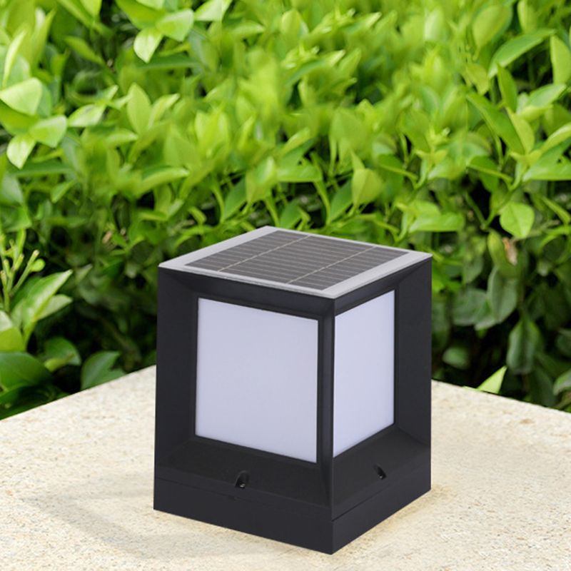 Ray Moderna Lámpara Exterior Cubo Metal Patio Jardín