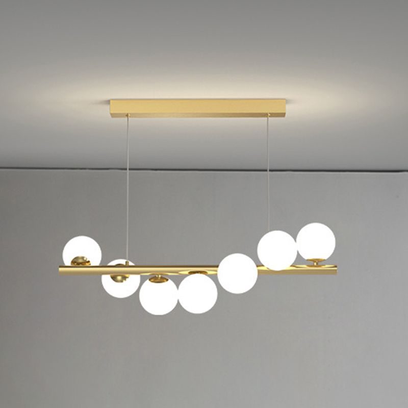 Valentina Moderno LED Lámpara Colgante Oro Dormitorio/Salón Vidrio