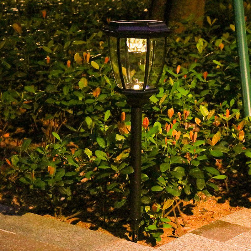 Ray Retro Lámpara de Pie Exterior Solar Metal Vidrio Patio