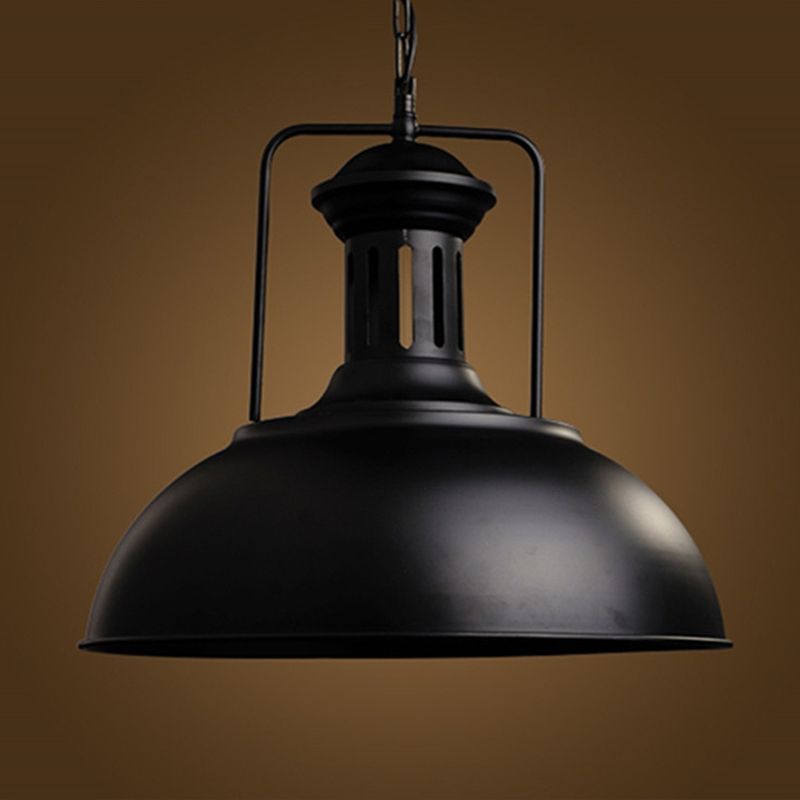 Silva Retro LED Lámpara Colgante Comedor Negro/Óxido Metal
