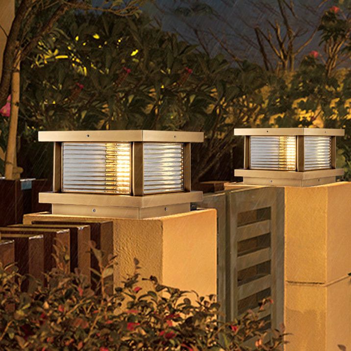 Ray Moderna Lámpara Exterior Solar Cubo Patio