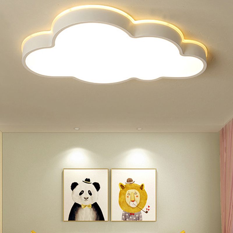 Arisha Moderna Decorativa Nube Metal Lámpara de Techo Blanca