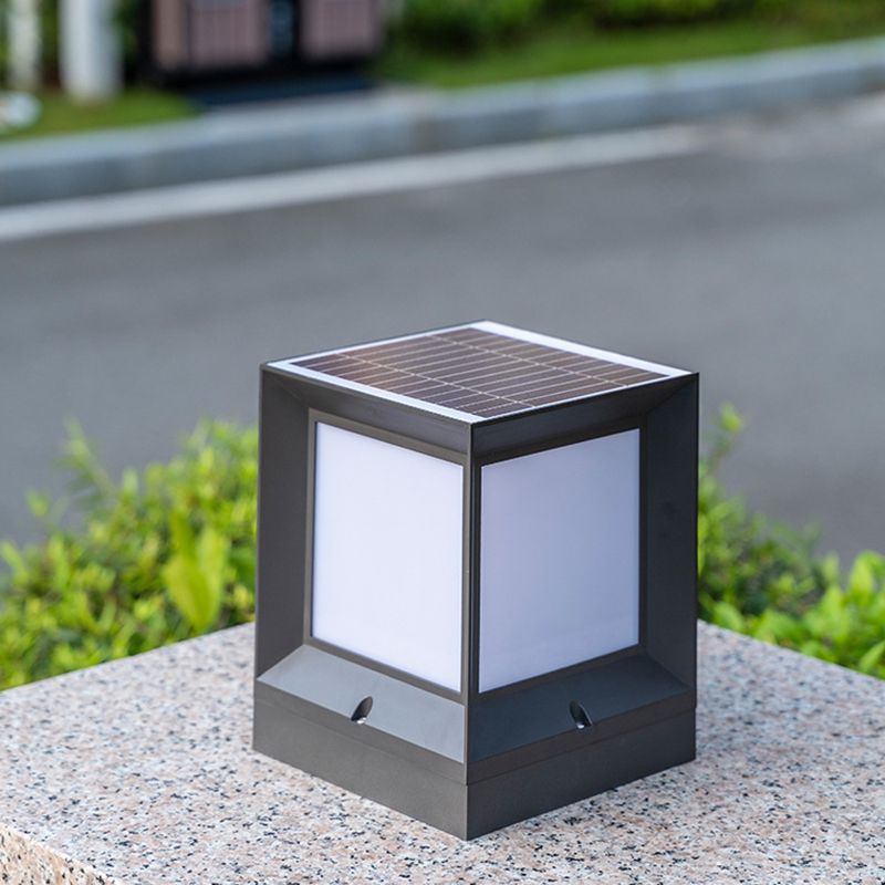 Ray Moderna Lámpara Exterior Cubo Metal Patio Jardín