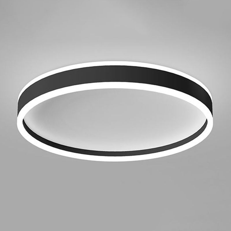 Arisha Plafón Redondo Moderno Led Metal Flush Mount Blanco/Negro