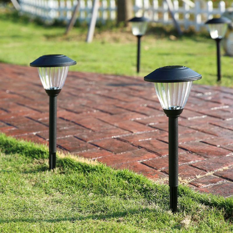 Mira Lámpara De Pie Exterior Moderno Sombrero Metal Solar