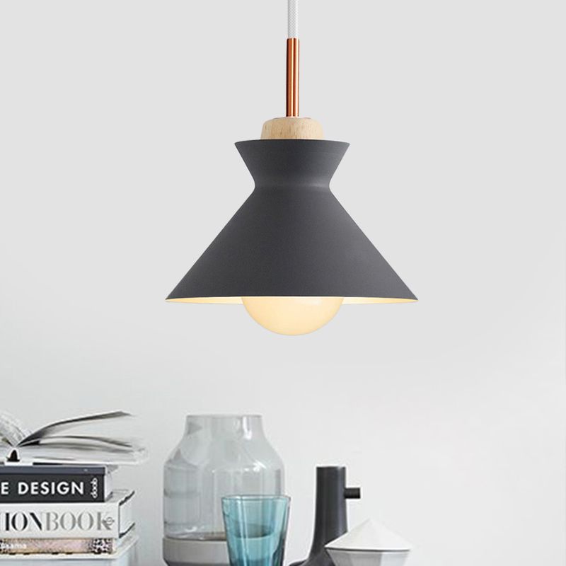 Valentina Moderna Minimalista Cónico Metal Lámpara Colgante Gris/Verde/Amarillo