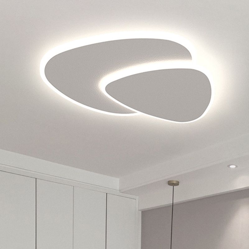 Arisha Moderna Geométrica Metal/Acrílico Lámpara de Techo Blanca