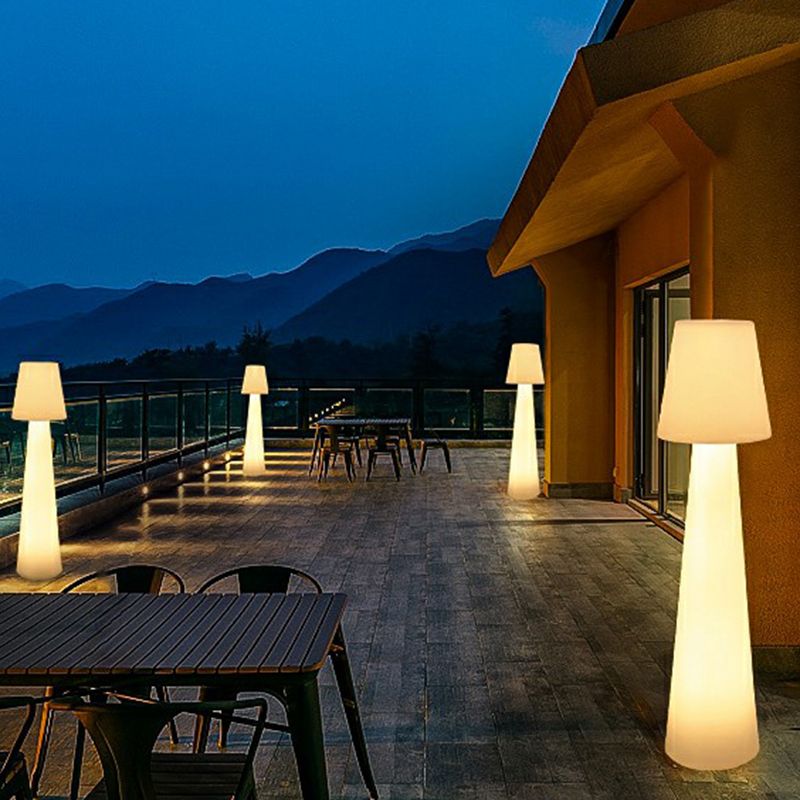 Ray Moderna Lámpara de Pie Exterior Recargable Metal Patio