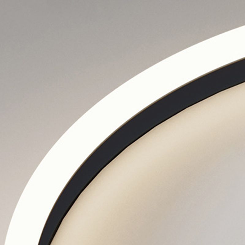 Arisha Plafón Redondo Moderno Led Metal Flush Mount Blanco/Negro