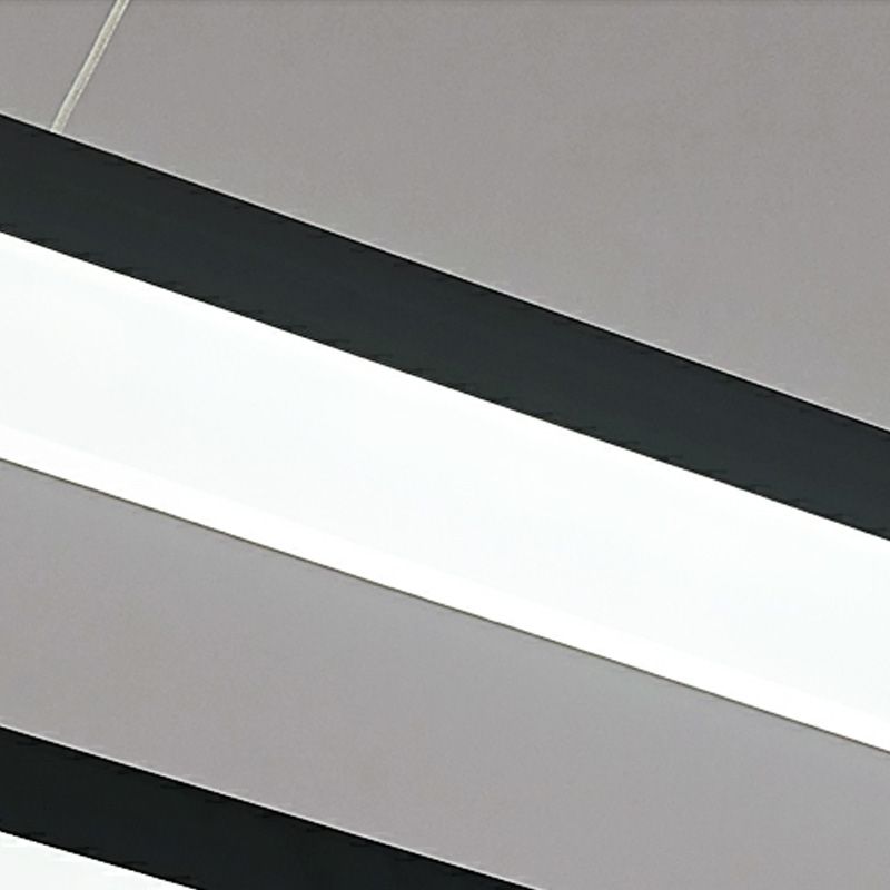 Arisha Moderna Minimalista Rectangular Lámpara Colgante Negra