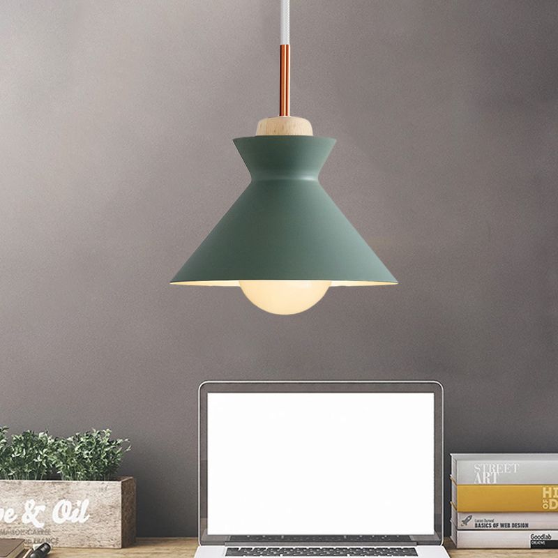 Valentina Moderna Minimalista Cónico Metal Lámpara Colgante Gris/Verde/Amarillo