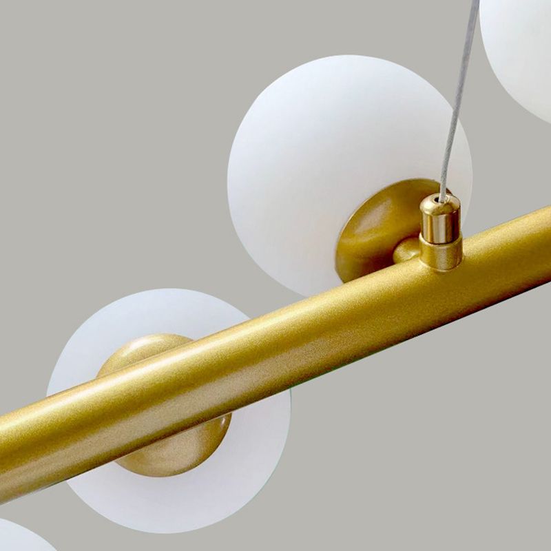 Valentina Moderno LED Lámpara Colgante Oro Dormitorio/Salón Vidrio