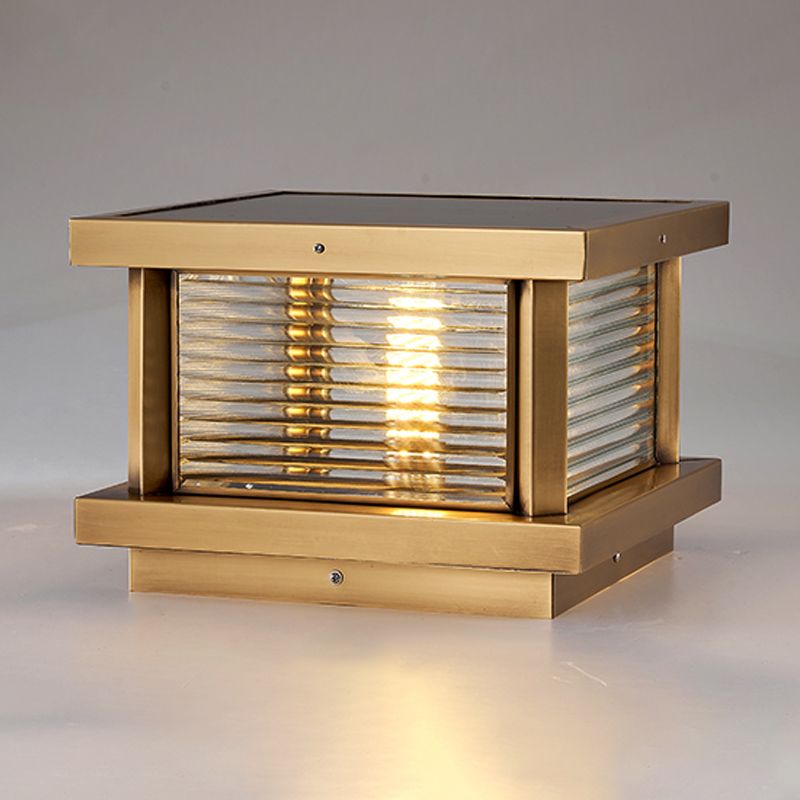 Ray Moderna Lámpara Exterior Solar Cubo Patio